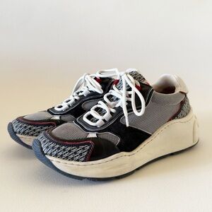 Carolina Herrera Sneakers Runner Doma Insignia Canvas Sporty Blue White 8